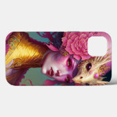 Roze dragon Skull Woman Fantasy Art Case-Mate iPhone Case (Achterkant (horizontaal))