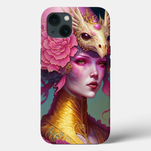 Roze dragon Skull Woman Fantasy Art Case-Mate iPhone Case (Achterkant)