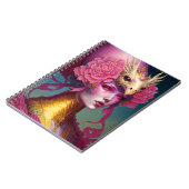 Roze dragon Skull Woman Fantasy Art Notitieboek (Linkerzijde)