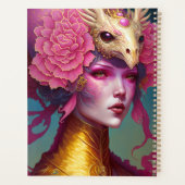 Roze dragon Skull Woman Fantasy Art Planner (Achterkant)