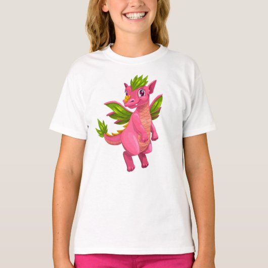Roze dragon T-Shirt (Voorkant)