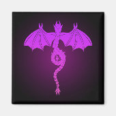 Roze dragon van Serpent Magneet (Voorkant)