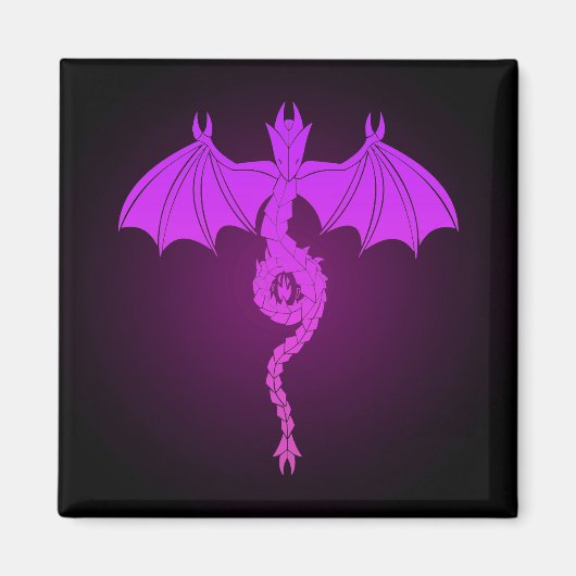 Roze dragon van Serpent Magneet (Voorkant)