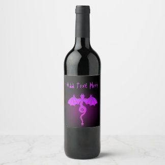 Roze dragon van Serpent Wijn Etiket