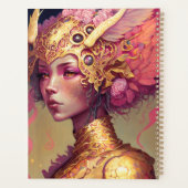 Roze dragon Woman Fantasy Art Planner (Achterkant)
