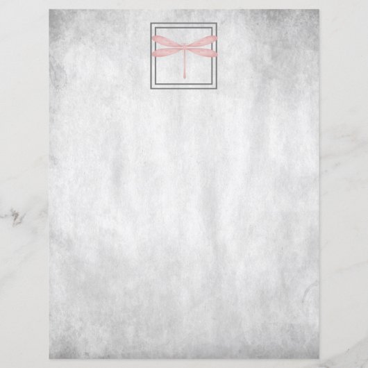 Roze Dragonfly - Aangepast papierblad (Achterkant)