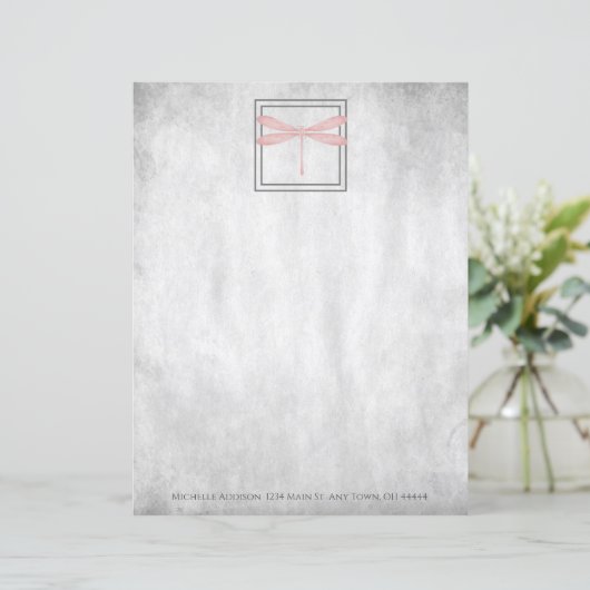 Roze Dragonfly - Aangepast papierblad (Staand voorkant)