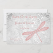 Roze dragonfly bespaart de datum aankondiging (Voorkant)