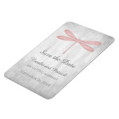 Roze Dragonfly bespaart de datum Magnet Magneet (Linkerzijde)