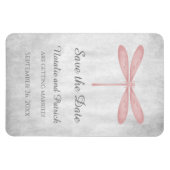Roze Dragonfly bespaart de datum Magnet Magneet (Horizontaal)