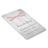 Roze Dragonfly bespaart de datum Magnet Magneet (Rechterzijde)