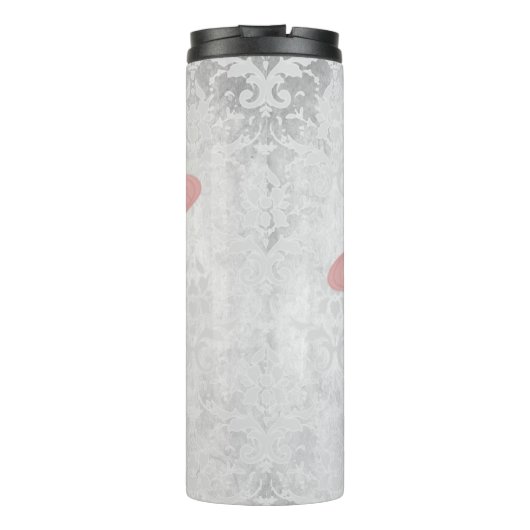 Roze Dragonfly - gepersonaliseerde thermische trom Thermosbeker (Achterkant)