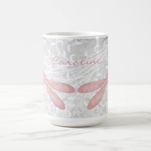 Roze Dragonfly - Mok voor persoonlijk gebruik koff (Center)