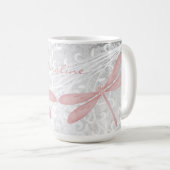 Roze Dragonfly - Mok voor persoonlijk gebruik koff (Voorkant rechts)
