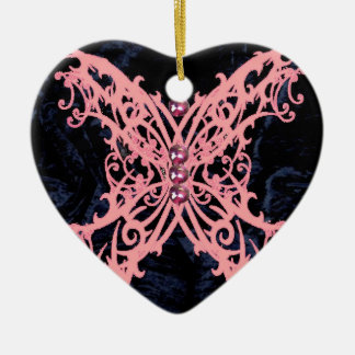Roze dragonfly/Navy Velvet Design Keramisch Ornament