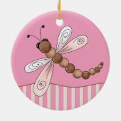 Roze Dragonfly Ornament (Achterkant)