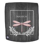 Roze Dragonfly Rustic - Speciaal uitgeruste rugzak Rugtassen (Verwijderbaar gezicht)