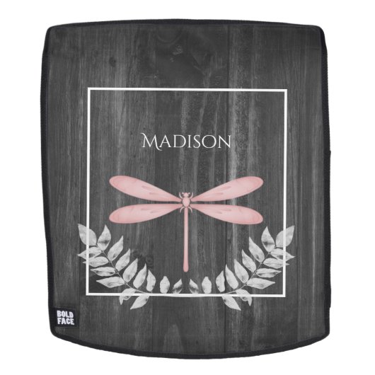 Roze Dragonfly Rustic - Speciaal uitgeruste rugzak Rugtassen (Verwijderbaar gezicht)