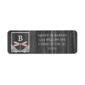 Roze Dragonfly Rustisch label (Voorkant)