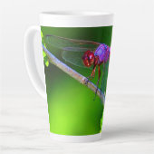 Roze Dragonfly Spirit vertrekt latte Mok (Linkerhoek)