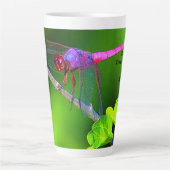Roze Dragonfly Spirit vertrekt latte Mok (Voorkant)