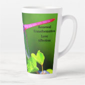 Roze Dragonfly Spirit vertrekt latte Mok (Rechts)