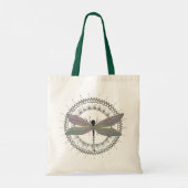 Roze Dragonfly Tote Bag (Achterkant)