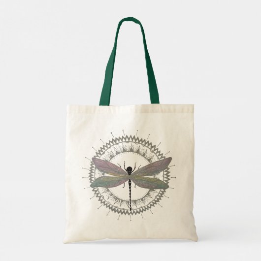 Roze Dragonfly Tote Bag (Achterkant)