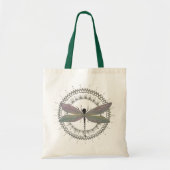 Roze Dragonfly Tote Bag (Voorkant)
