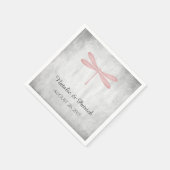 Roze Dragonfly Weddenpapier servetten (Hoek)