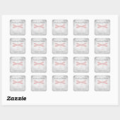 Roze Dragonfly Weddenschappen Vierkante Sticker (Vel)