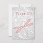 Roze Dragonfly Weduwentabel Kaart (Achterkant)