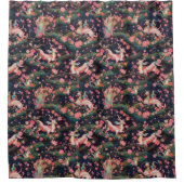 Roze dragons en Cherry Blossom Douchegordijn (Voorkant)