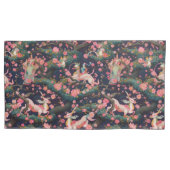 Roze dragons en Cherry Blossom Kussensloop (Voorkant-Links)