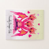 Roze draken legpuzzel (Horizontaal)