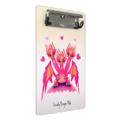 Roze draken mini klembord (Schuin)