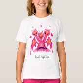 Roze draken t-shirt (Voorkant)