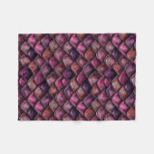 Roze drakenschalen fleece deken (Voorkant (Horizontaal))