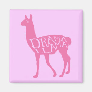 Roze Drama Lama Magneet