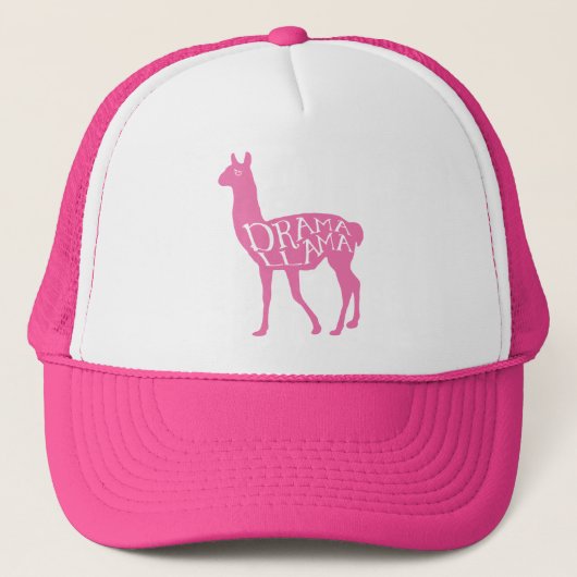 Roze Drama Lama Trucker Pet (Voorkant)