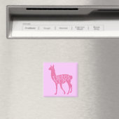 Roze Drama Llama Magnet (Insitu (Vaatwasser))