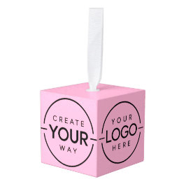 Roze dramatische houten kubusornament op maat decoratie