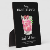 Roze drank • PERSONALISEER deze drankplaat Fotoplaat (Zijkant)
