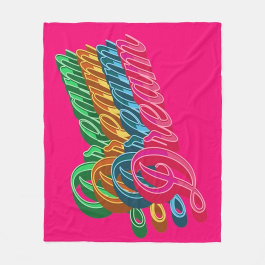 Roze Dream Fleece Deken (Voorkant)