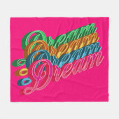 Roze Dream Fleece Deken (Voorkant (Horizontaal))