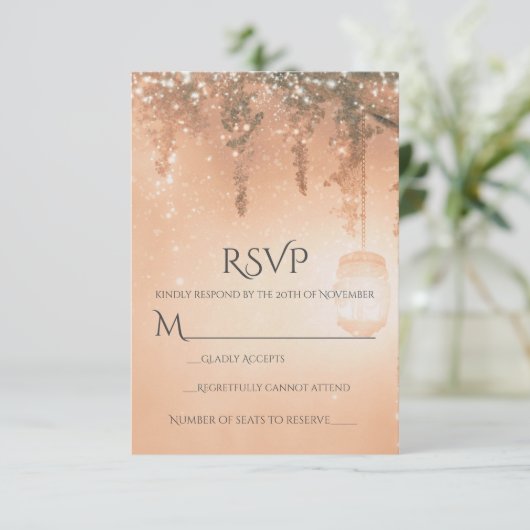 Roze Dreamweaver Rustic Forest RSVP (Staand voorkant)