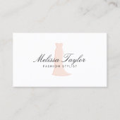 Roze Dress Sketch Mode Stylist, Boutique Visitekaartje (Voorkant)