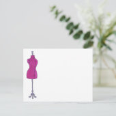 Roze Dressform Mode Design Sewing Mannequin Briefkaart (Staand voorkant)