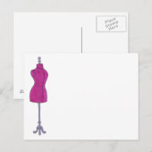 Roze Dressform Mode Design Sewing Mannequin Briefkaart (Voorkant / Achterkant)