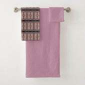 Roze drie artikelen bad handdoek (Insitu)